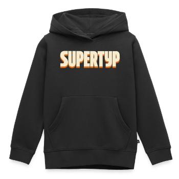 Supertyp – Statement Design - Kinder Premium Organic Hoodie - Schwarz - Vorne - AI Model Kid Male (0cm)