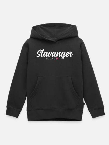 Stavanger Fjord - Kinder Premium Organic Hoodie - Schwarz