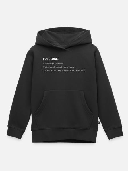 Pilates-Dosierung – humorvolle Anmerkung - Kinder Premium Organic Hoodie - Schwarz