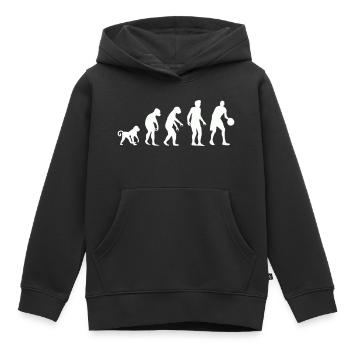 Evolution der Basketball-Progression - Kinder Premium Organic Hoodie - Schwarz - Vorne - AI Model Kid Male (0cm)