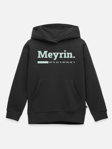 Meyrin Koordinaten - Kinder Premium Organic Hoodie - Schwarz