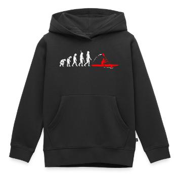 Kajak Evolution Kajakfahrer Kajaker Kayak - Kinder Premium Organic Hoodie - Schwarz - Vorne - AI Model Kid Male (0cm)