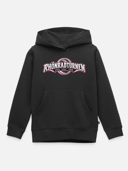Rhönradturnen Neon Logo - Kinder Premium Organic Hoodie - Schwarz