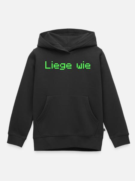 Liege wie neongrün - Kinder Premium Organic Hoodie - Schwarz
