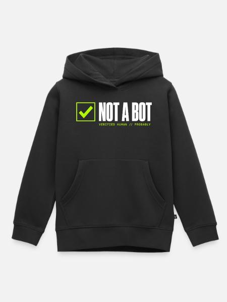 Kein Bot - Kinder Premium Organic Hoodie - Schwarz