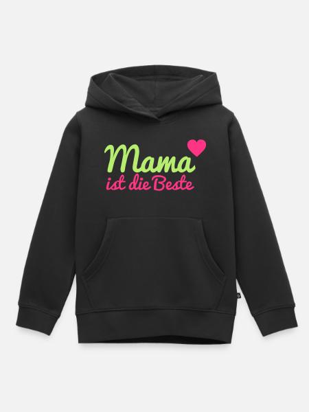 Mama ist die Beste - Kinder Premium Organic Hoodie - Schwarz