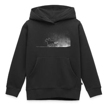 Reiter - Kinder Premium Organic Hoodie - Schwarz - Vorne - AI Model Kid Male (0cm)