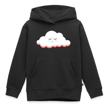 Schlaf Wolke mit Wimpern - Kinder Premium Organic Hoodie - Schwarz - Vorne - AI Model Kid Male (0cm)