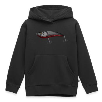 Wobbler - Sweat Premium à capuche enfant bio - noir - Devant - AI Model Kid Male (0cm)