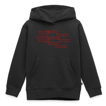 ich hasse das Chaos - Kinder Premium Organic Hoodie - Schwarz - Vorne - AI Model Kid Male (0cm)