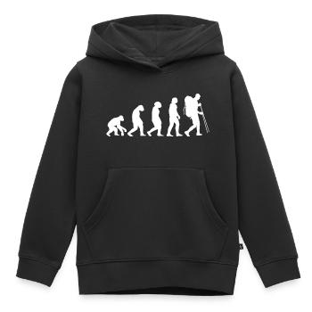 Wandern Wanderung Natur Berge - Kinder Premium Organic Hoodie - Schwarz - Vorne - AI Model Kid Male (0cm)