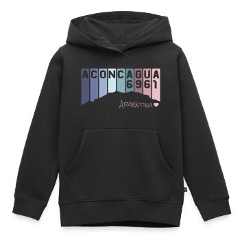 Cerro Aconcagua 6961 Andes Argentina Argentina - Kids Premium Organic Hoodie - black - Front - AI Model Kid Male (0cm)