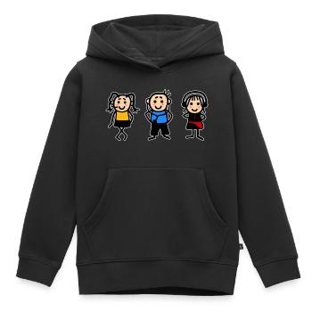 Les enfants dans le monde numérique - Future Online - Sweat Premium à capuche enfant bio - noir - Devant - AI Model Kid Male (0cm)