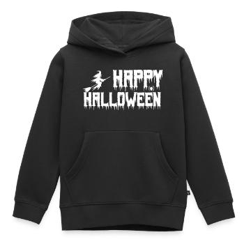 Fröhliches Halloween. Fröhliches Halloween. - Kinder Premium Organic Hoodie - Schwarz - Vorne - AI Model Kid Male (0cm)