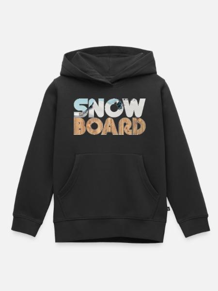 Snow and Board - Kinder Premium Organic Hoodie - Schwarz