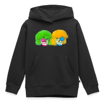 Waggis - Kinder Premium Organic Hoodie - Schwarz - Vorne - AI Model Kid Male (0cm)