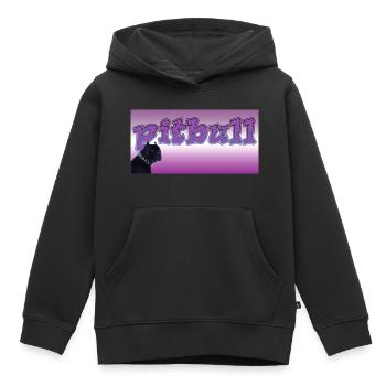 logo - Sweat Premium à capuche enfant bio - noir - Devant - AI Model Kid Male (0cm)