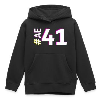 AE41-KARTON - Kinder Premium Organic Hoodie - Schwarz - Vorne - AI Model Kid Male (0cm)