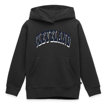 Cleveland - Kinder Premium Organic Hoodie - Schwarz - Vorne - AI Model Kid Male (0cm)