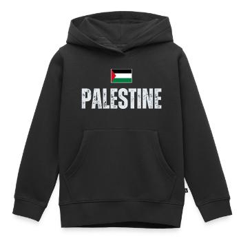Drapeau palestinien, patriote palestinien - Sweat Premium à capuche enfant bio - noir - Devant - AI Model Kid Male (0cm)