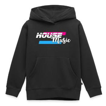House Music Party - Kinder Premium Organic Hoodie - Schwarz - Vorne - AI Model Kid Male (0cm)