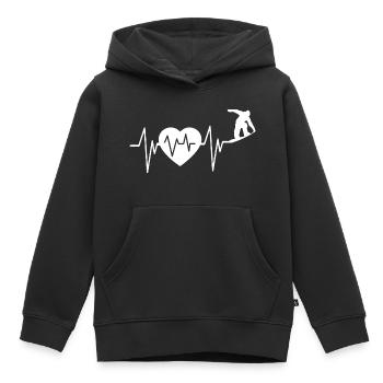 Snowboard Snowboarder - Kinder Premium Organic Hoodie - Schwarz - Vorne - AI Model Kid Male (0cm)