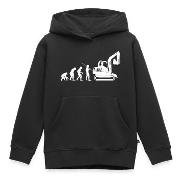 Bagger - Kinder Premium Organic Hoodie - Schwarz - Vorne - AI Model Kid Male (0cm)