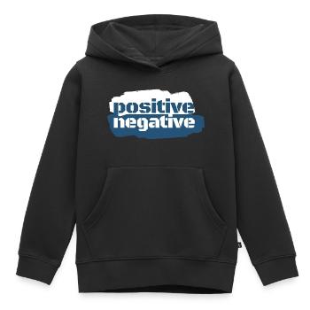 positive | negative – modern style - Kinder Premium Organic Hoodie - Schwarz - Vorne - AI Model Kid Male (0cm)
