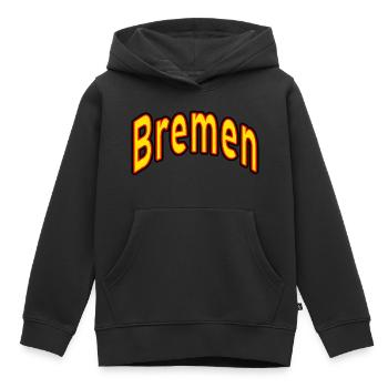Brême - Sweat Premium à capuche enfant bio - noir - Devant - AI Model Kid Male (0cm)