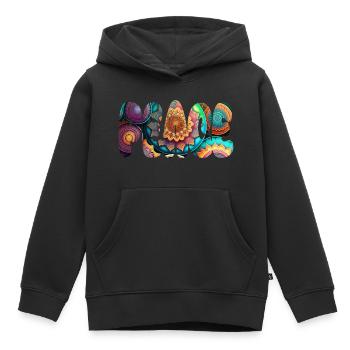 PEACE - Kinder Premium Organic Hoodie - Schwarz - Vorne - AI Model Kid Male (0cm)