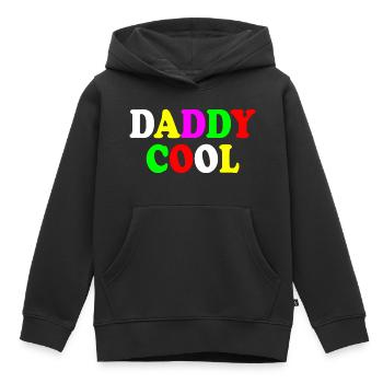 Daddy cool - Sweat Premium à capuche enfant bio - noir - Devant - AI Model Kid Male (0cm)
