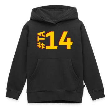 TA14-KARTON - Kinder Premium Organic Hoodie - Schwarz - Vorne - AI Model Kid Male (0cm)