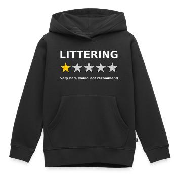 Examen anti-pollution 1 étoile - Sweat Premium à capuche enfant bio - noir - Devant - AI Model Kid Male (0cm)