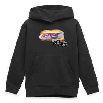 Rouleaux de poisson // Illustration - Sweat Premium à capuche enfant bio - noir - Devant - AI Model Kid Male (0cm)