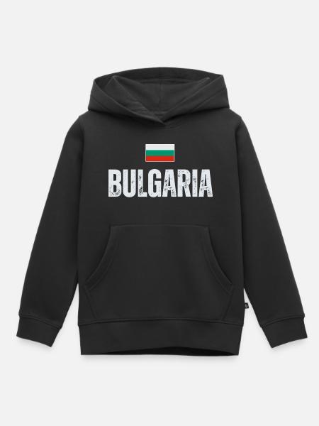 Bulgarische Flagge, bulgarischer Patriot - Kinder Premium Organic Hoodie - Schwarz