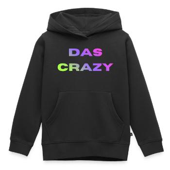 The Crazy - Kids Premium Organic Hoodie - black - Front - AI Model Kid Male (0cm)