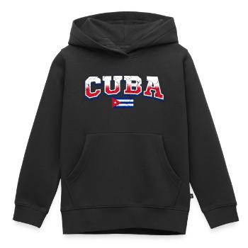 Cuba - Sweat Premium à capuche enfant bio - noir - Devant - AI Model Kid Male (0cm)