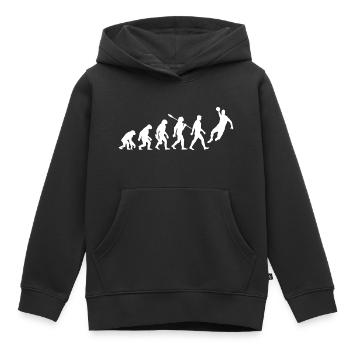 Evolution - Handball - Handball Spieler - Kinder Premium Organic Hoodie - Schwarz - Vorne - AI Model Kid Male (0cm)
