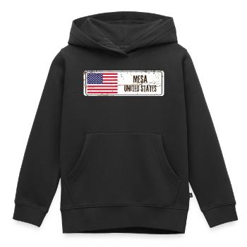 Mesa Flagge der Vereinigten Staaten - Kinder Premium Organic Hoodie - Schwarz - Vorne - AI Model Kid Male (0cm)