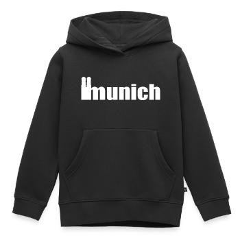 Servus - Gruß aus München - Frauenkirche - Kinder Premium Organic Hoodie - Schwarz - Vorne - AI Model Kid Male (0cm)