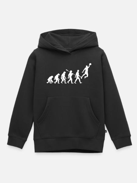 Evolution Basketball - Couche de panier - Sweat Premium à capuche enfant bio - noir