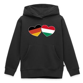 Deutsch Ungarische Freundschaft - Geschenk - Kinder Premium Organic Hoodie - Schwarz - Vorne - AI Model Kid Male (0cm)