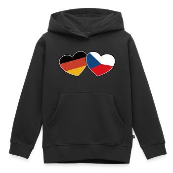 Deutsch Tschechische Freundschaft - Geschenk - Kinder Premium Organic Hoodie - Schwarz - Vorne - AI Model Kid Male (0cm)