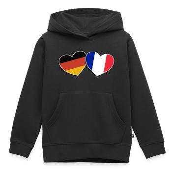 Deutsch Französische Freundschaft - Geschenk - Kinder Premium Organic Hoodie - Schwarz - Vorne - AI Model Kid Male (0cm)