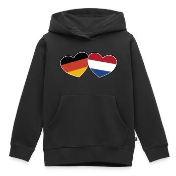 Deutsch Holländische Freundschaft - Geschenk - Kinder Premium Organic Hoodie - Schwarz - Vorne - AI Model Kid Male (0cm)