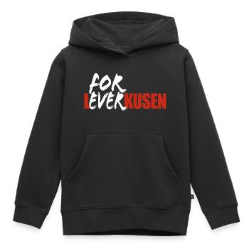For Ever Leverkusen - Ich mag Leverkusen - Sweat Premium à capuche enfant bio - noir - Devant - AI Model Kid Male (0cm)