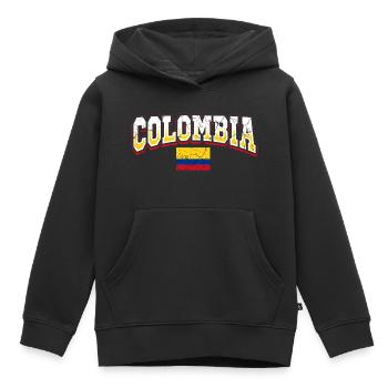 Kolumbien - Kinder Premium Organic Hoodie - Schwarz - Vorne - AI Model Kid Male (0cm)