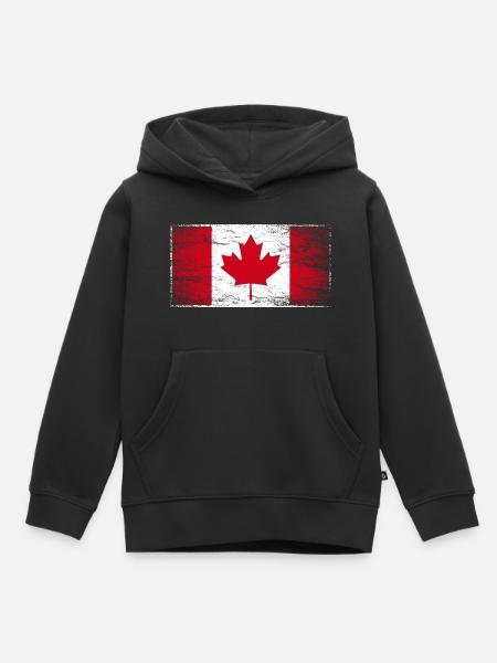 Canada Érable Vancouver Montréal Toronto Maple Leaf - Sweat Premium à capuche enfant bio - noir