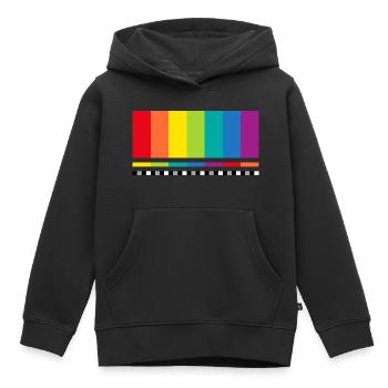Fernseher Testbild Big Bang Screenshot Mac Display - Kinder Premium Organic Hoodie - Schwarz - Vorne - AI Model Kid Male (0cm)