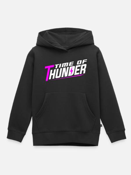 PINK POWER - Kinder Premium Organic Hoodie - Schwarz